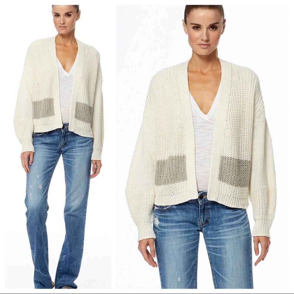 360 Sweater The Tulsa Cardigan Size S in Optic White